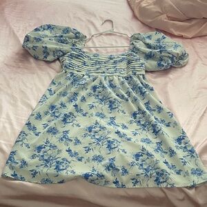 SHEIN Blue Floral Casual Dress